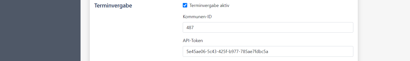 Backend Kommune bearbeiten